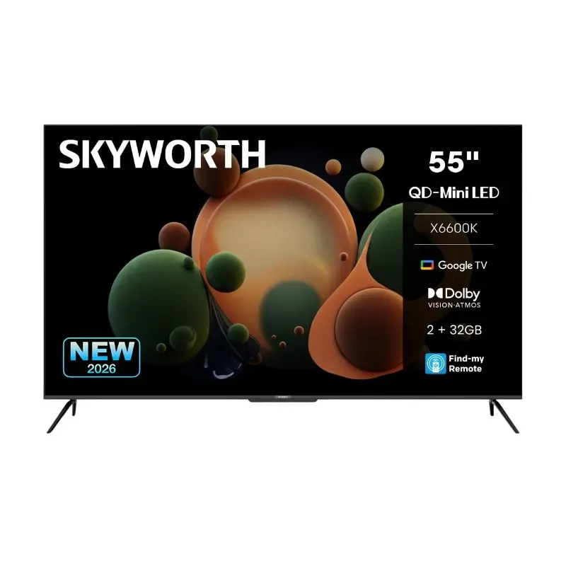 Skyworth 55 Inch 4K QD-Mini LED Google TV 55X6600K | Tafelberg